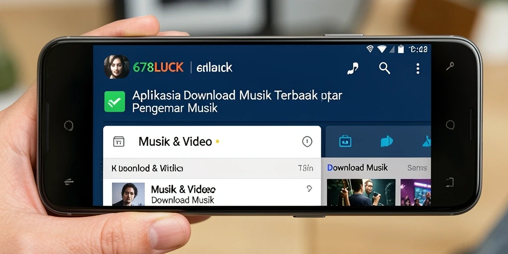 Antarmuka pengguna 678LUCK yang sederhana dan mudah digunakan untuk Download Musik.