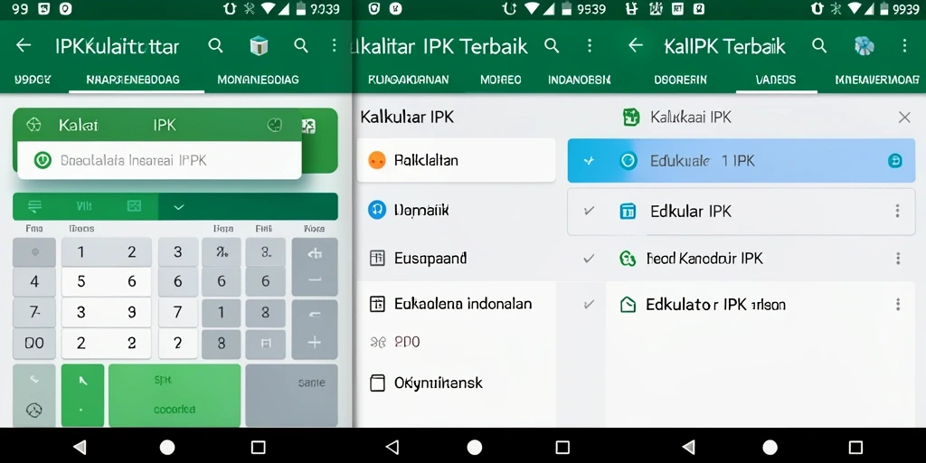 Tampilan antarmuka aplikasi Kalkulator IPK yang user-friendly.