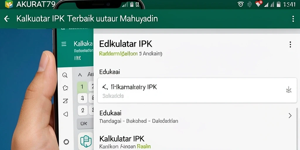 Antarmuka sederhana dan fungsional dari AKURAT79 untuk kalkulasi IPK.