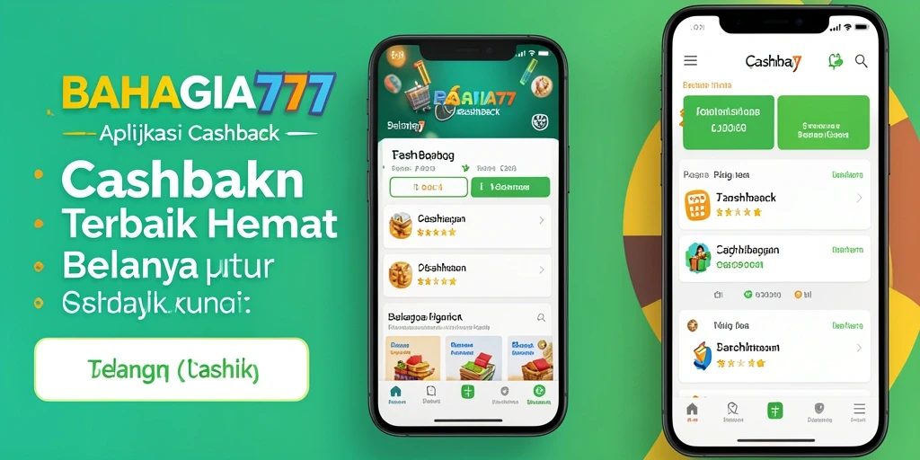Antarmuka utama BAHAGIA777 dengan berbagai penawaran Cashback.