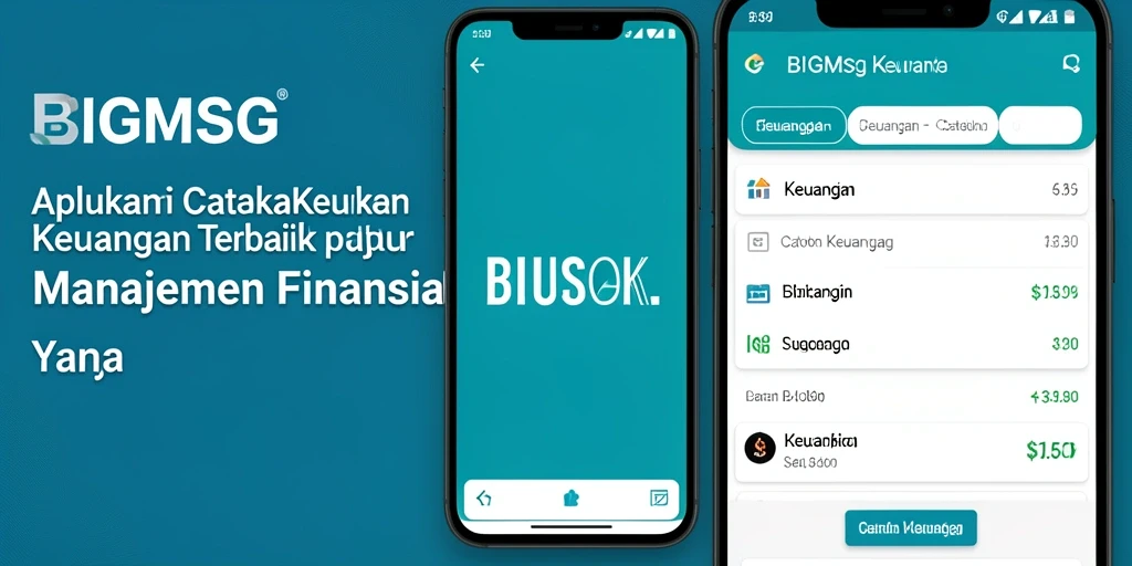 Tampilan antarmuka <strong>BIGMSG</strong> yang intuitif untuk catatan keuangan.