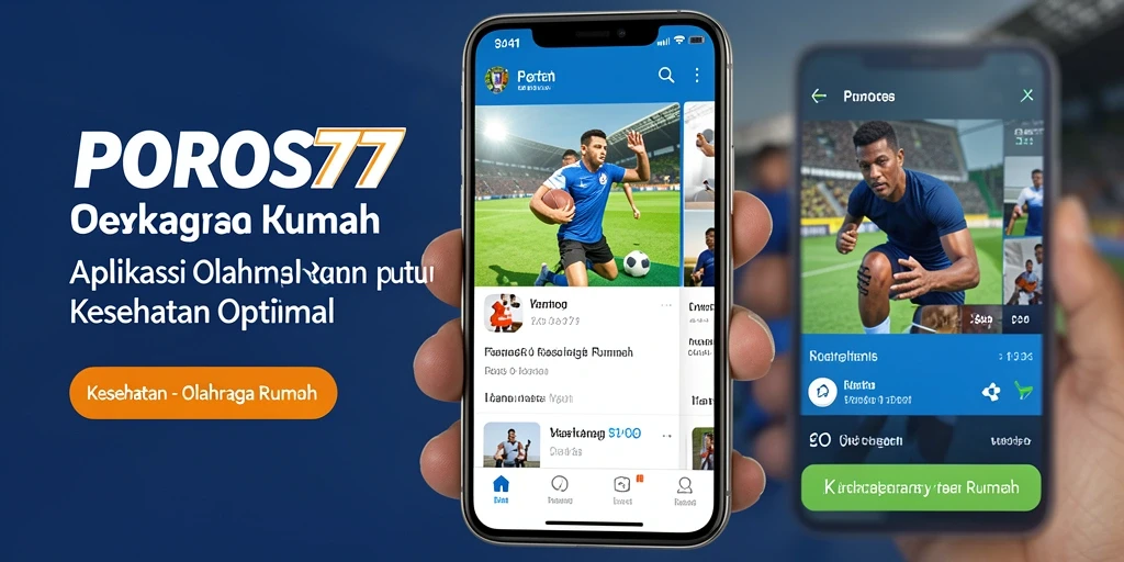 Antarmuka aplikasi POROS77 yang mendukung olahraga di rumah.