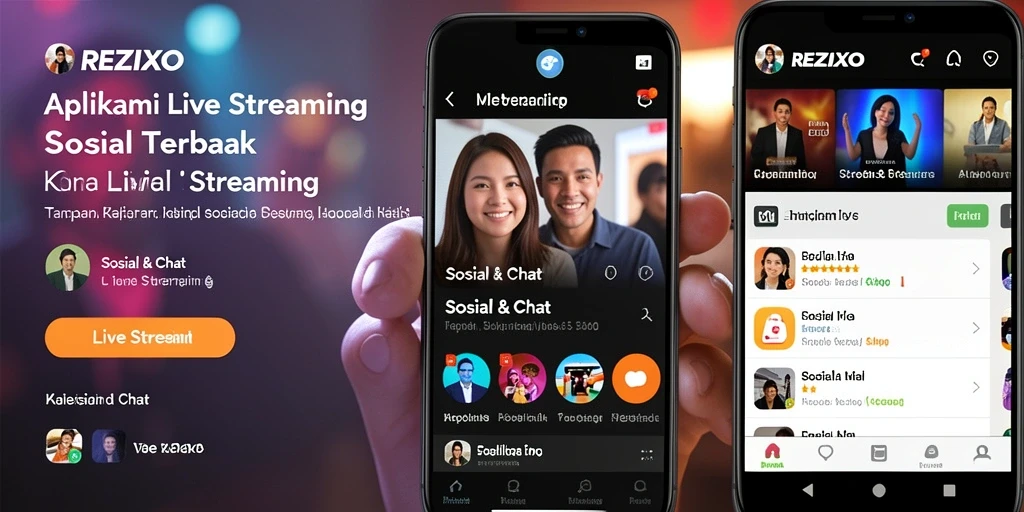 Tampilan antarmuka <strong>REZIXO</strong> saat Live Streaming yang interaktif dan menarik.