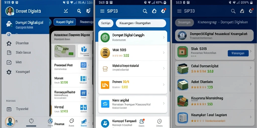 Antarmuka SIP33 yang menarik dan fungsional sebagai Dompet Digital.