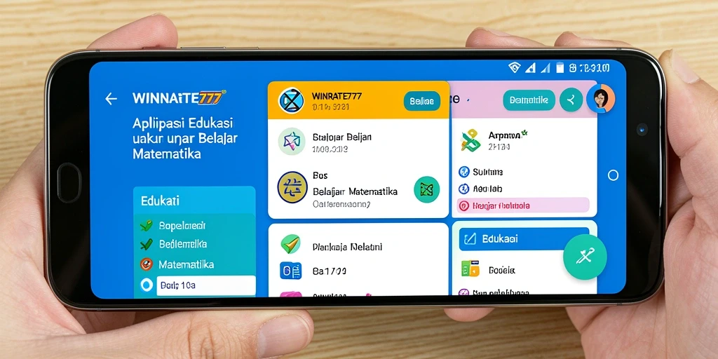 Tampilan antarmuka aplikasi Belajar Matematika WINRATE777 yang menarik.