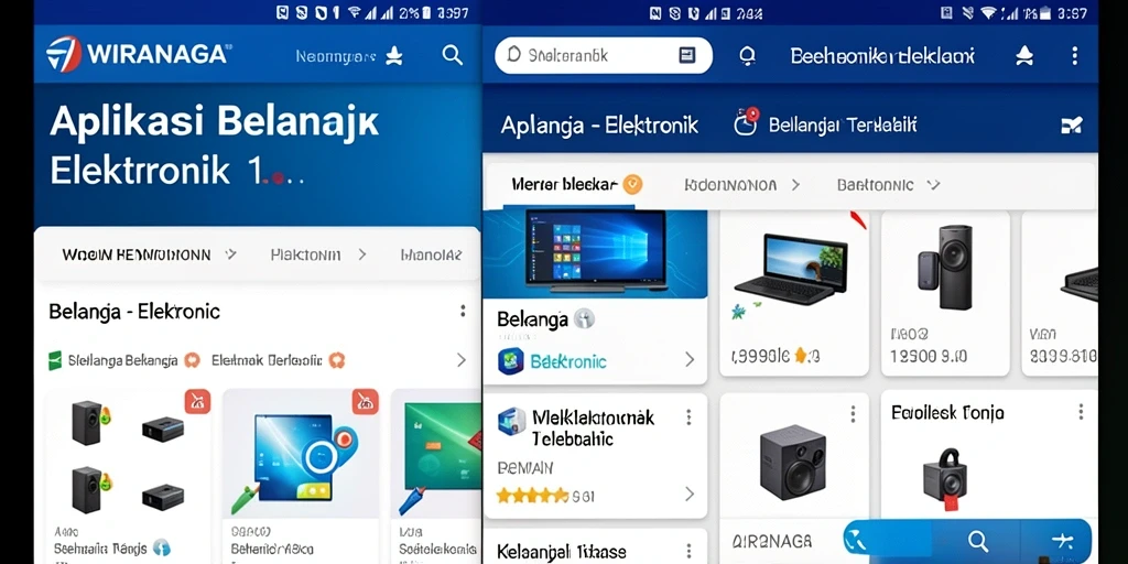 Tampilan antarmuka pengguna aplikasi WIRANAGA yang menarik dan fungsional.